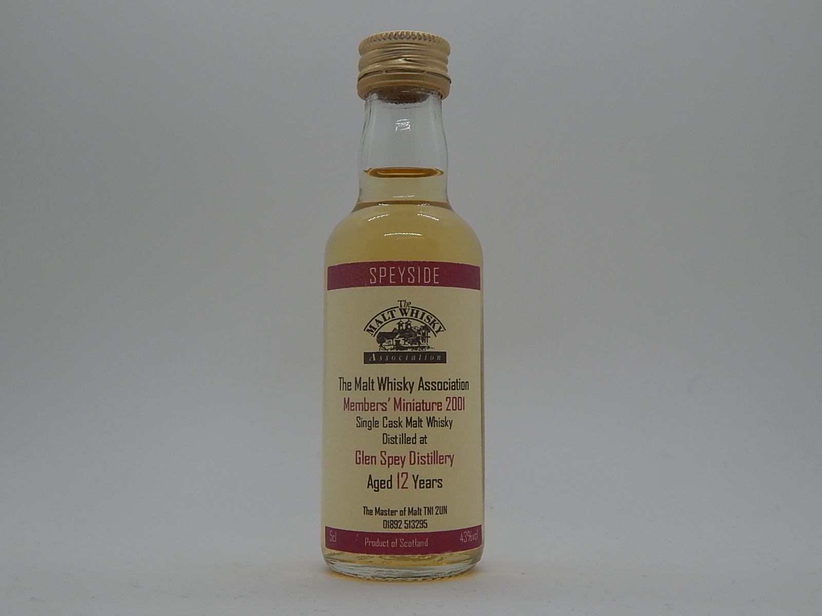 SSCMW 12yo 1985 "Master of Malt" 5cl 43%vol